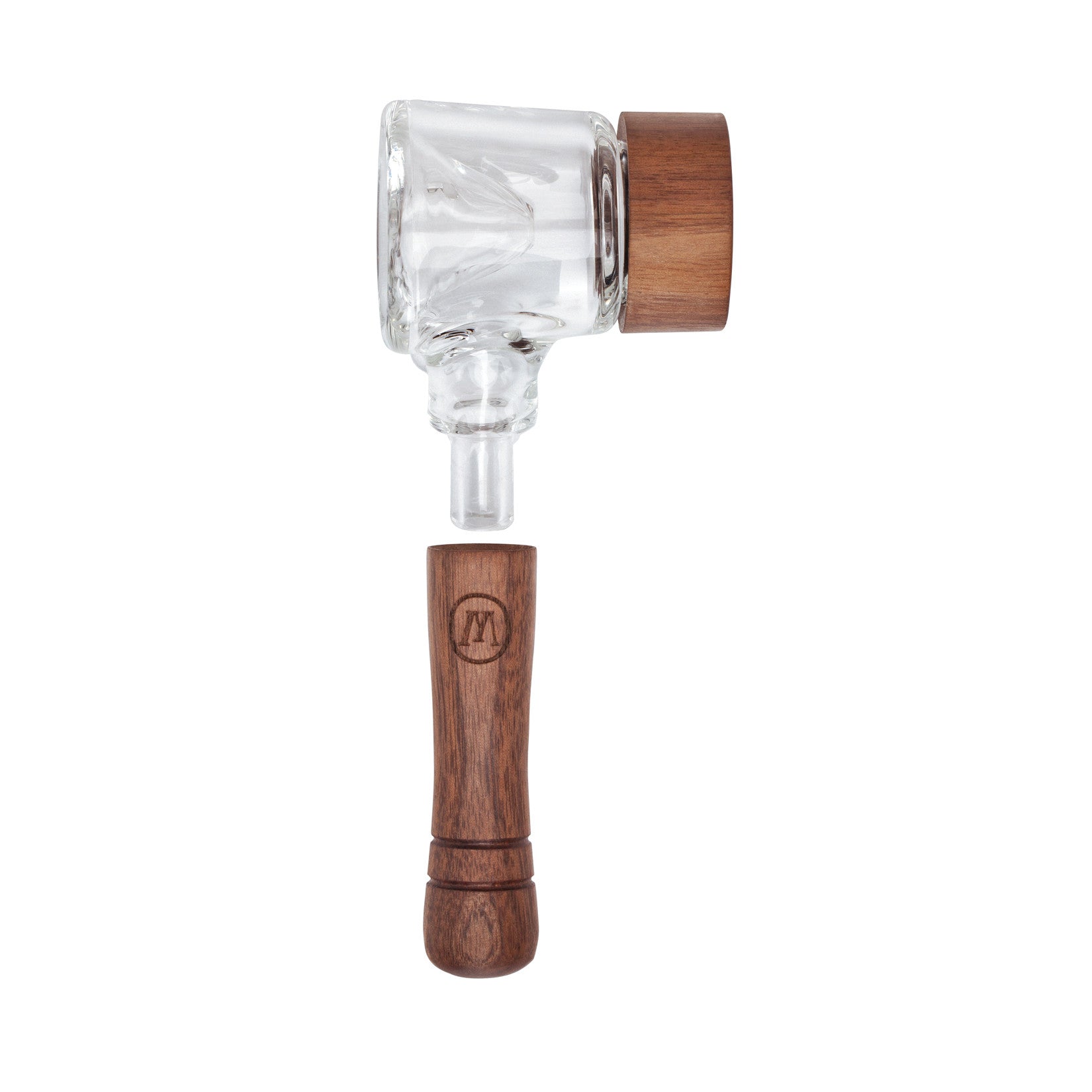 Marley Natural Spoon Pipe Natural Glass and Black Walnut