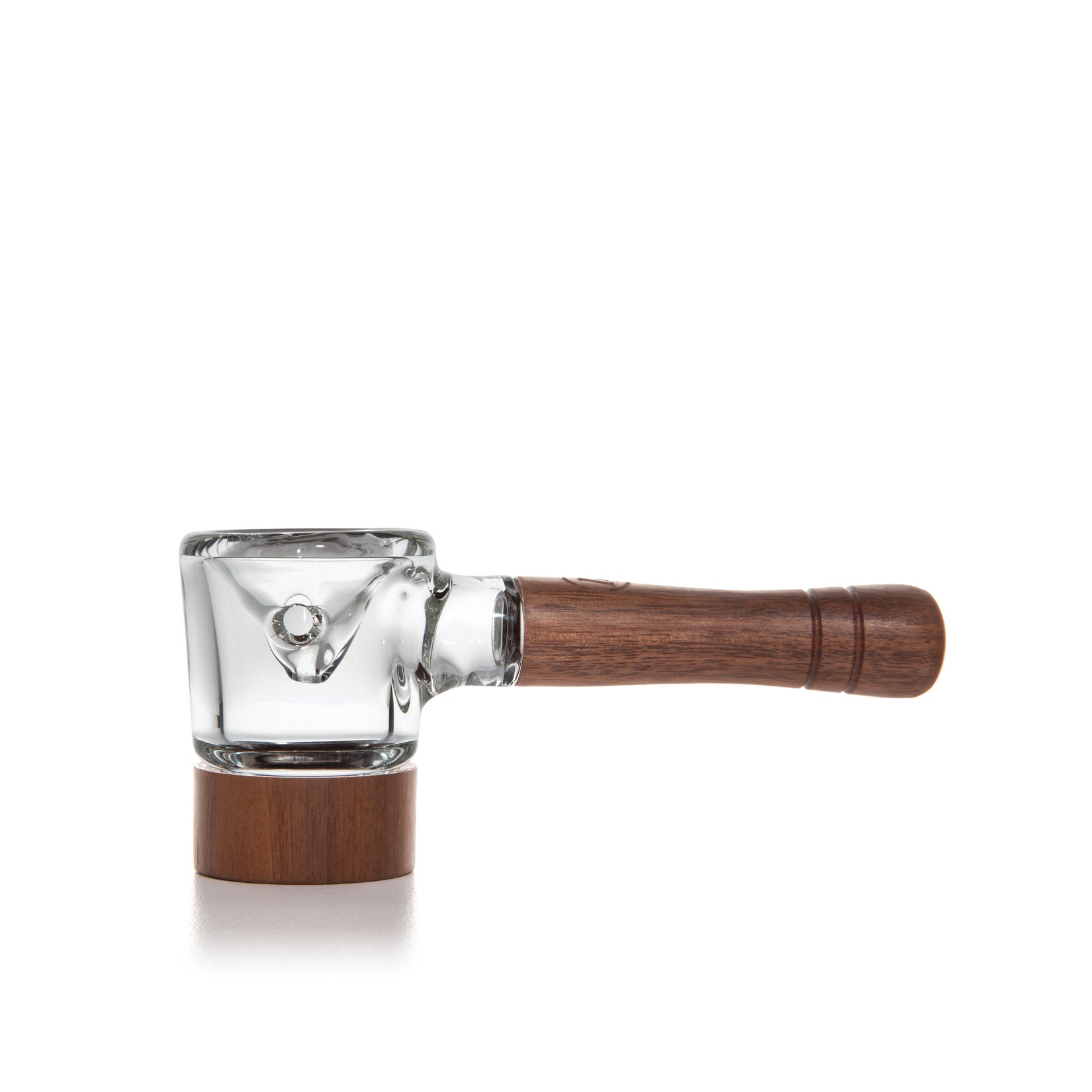 Marley Natural Spoon Pipe Natural Glass and Black Walnut