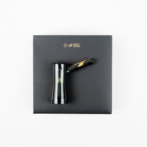 smoked glass bubbler on box