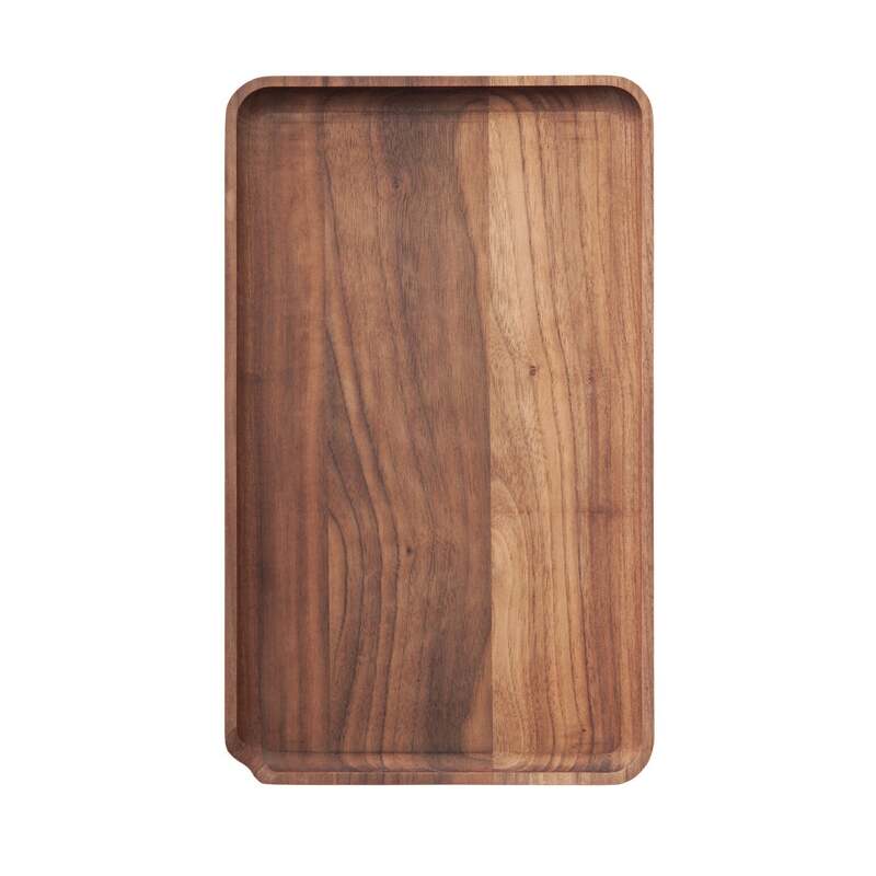 Marley Natural Black Walnut Rolling Tray