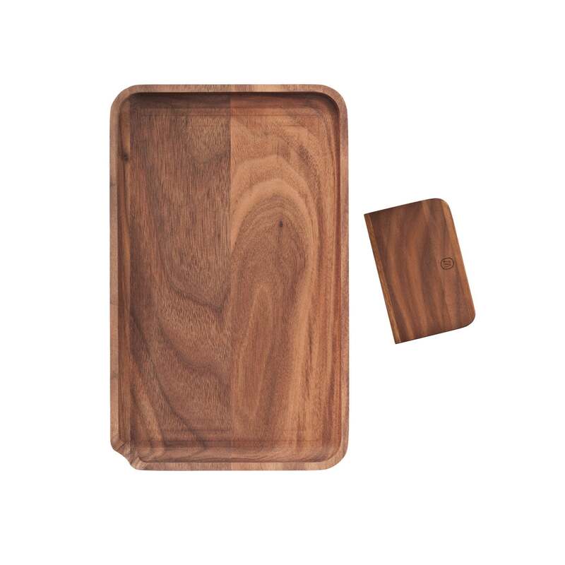 Marley Natural Black Walnut Rolling Tray