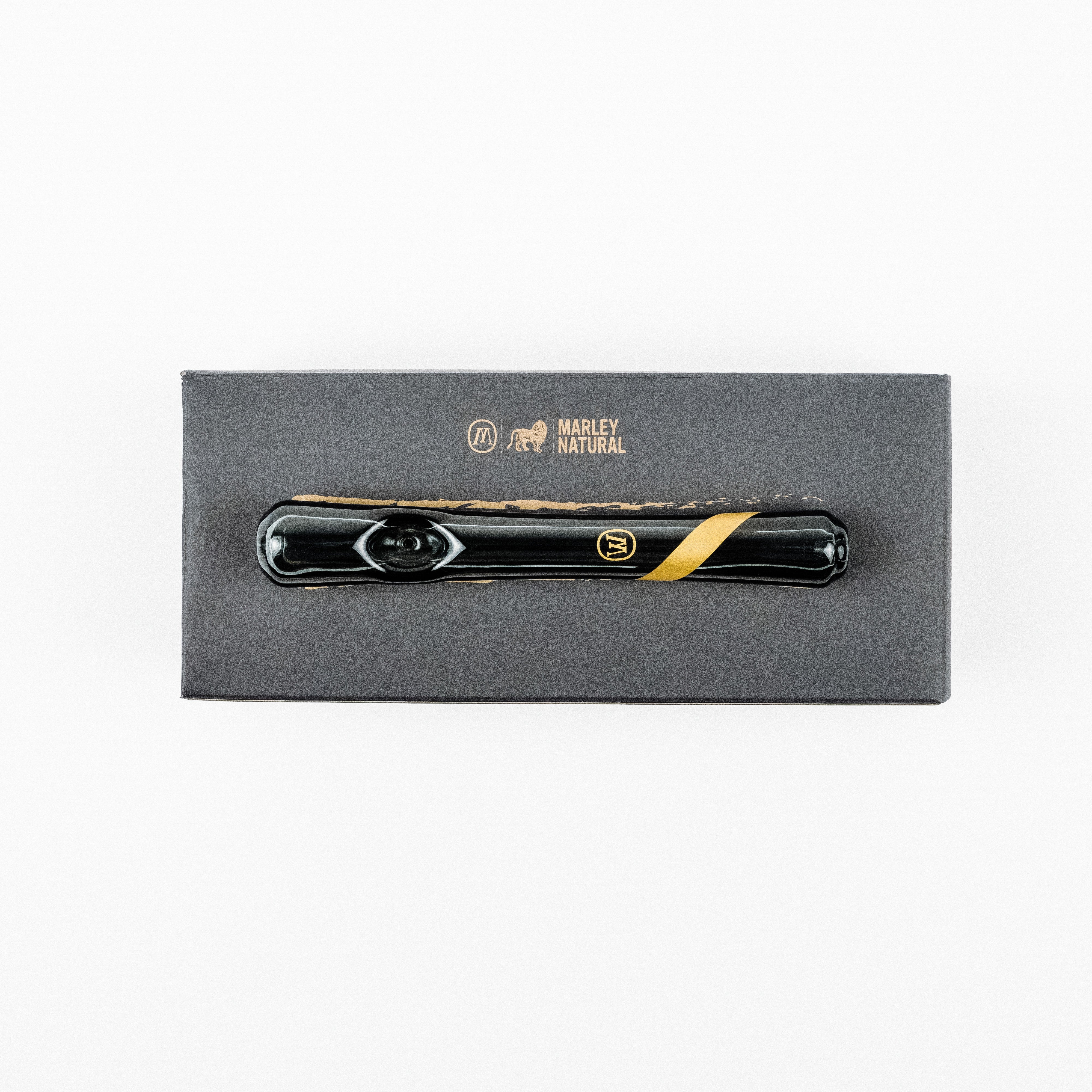 Marley Natural Steamroller Smoked Glass Gold Stripe Decal